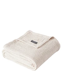 Eddie Bauer Solid Waffle Cotton Bed Blanket