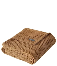 Eddie Bauer Solid Waffle Cotton Bed Blanket
