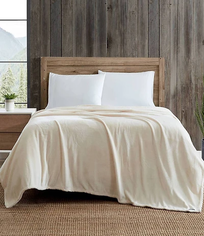 Eddie Bauer Ultra Soft Plush Solid Microfiber Bed Blanket