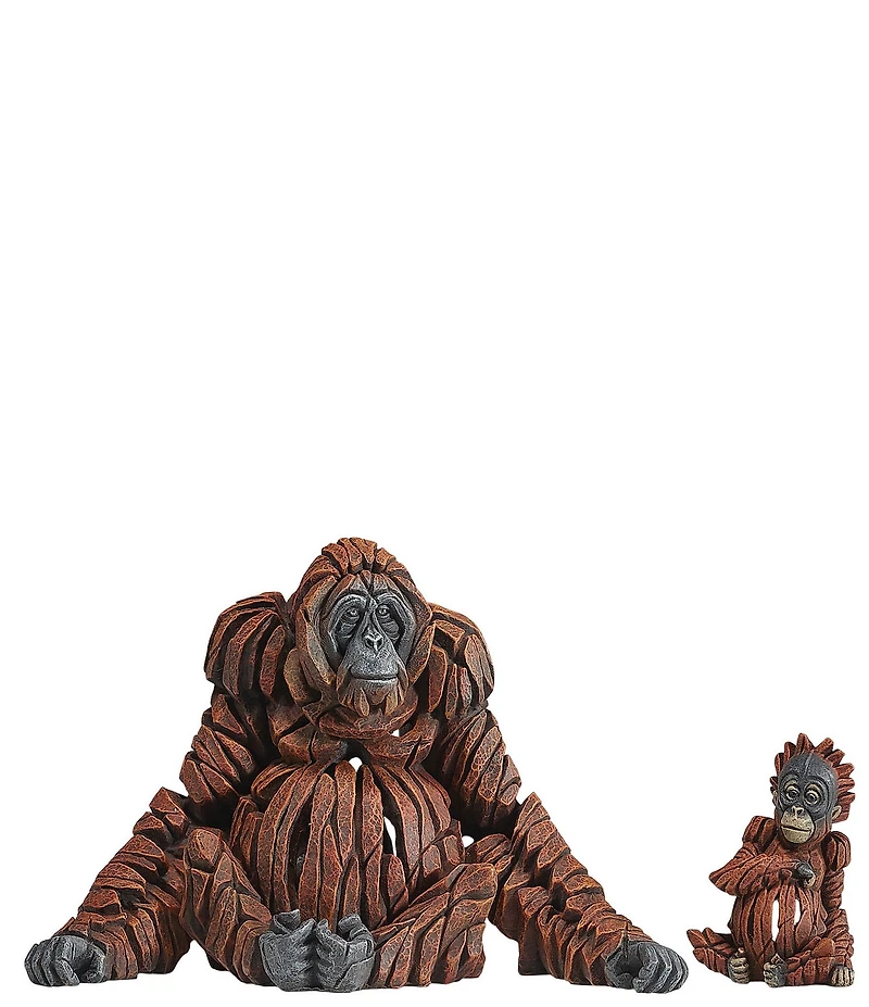 Edge Sculpture by Enesco Miniature Orangutan Figurine, Set of 2