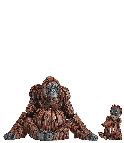 Edge Sculpture by Enesco Miniature Orangutan Figurine, Set of 2