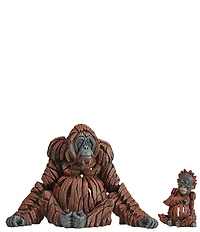Edge Sculpture by Enesco Miniature Orangutan Figurine, Set of 2