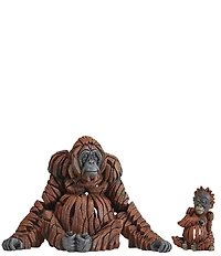 Edge Sculpture by Enesco Miniature Orangutan Figurine, Set of 2