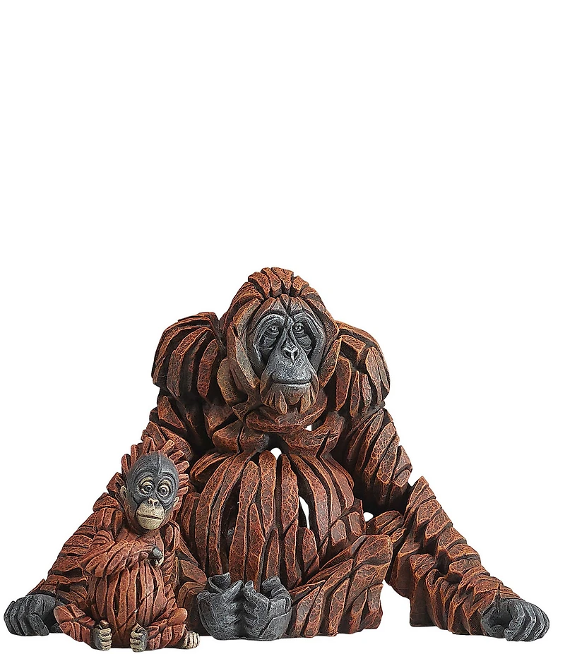 Edge Sculpture by Enesco Miniature Orangutan Figurine, Set of 2