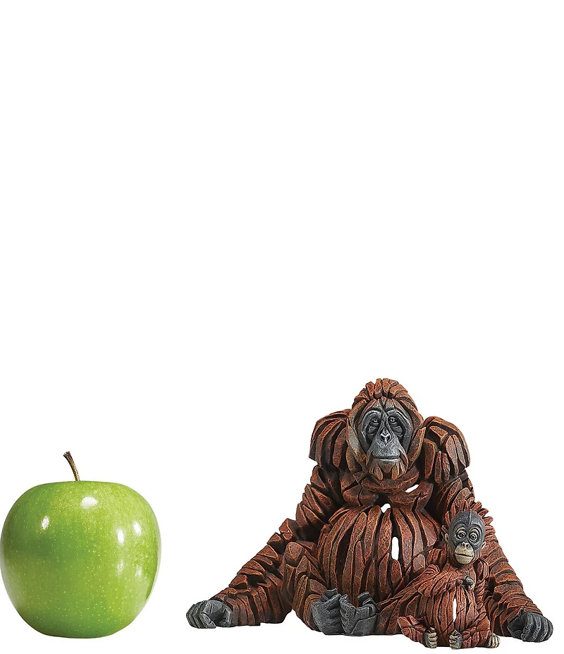 Edge Sculpture by Enesco Miniature Orangutan Figurine, Set of 2