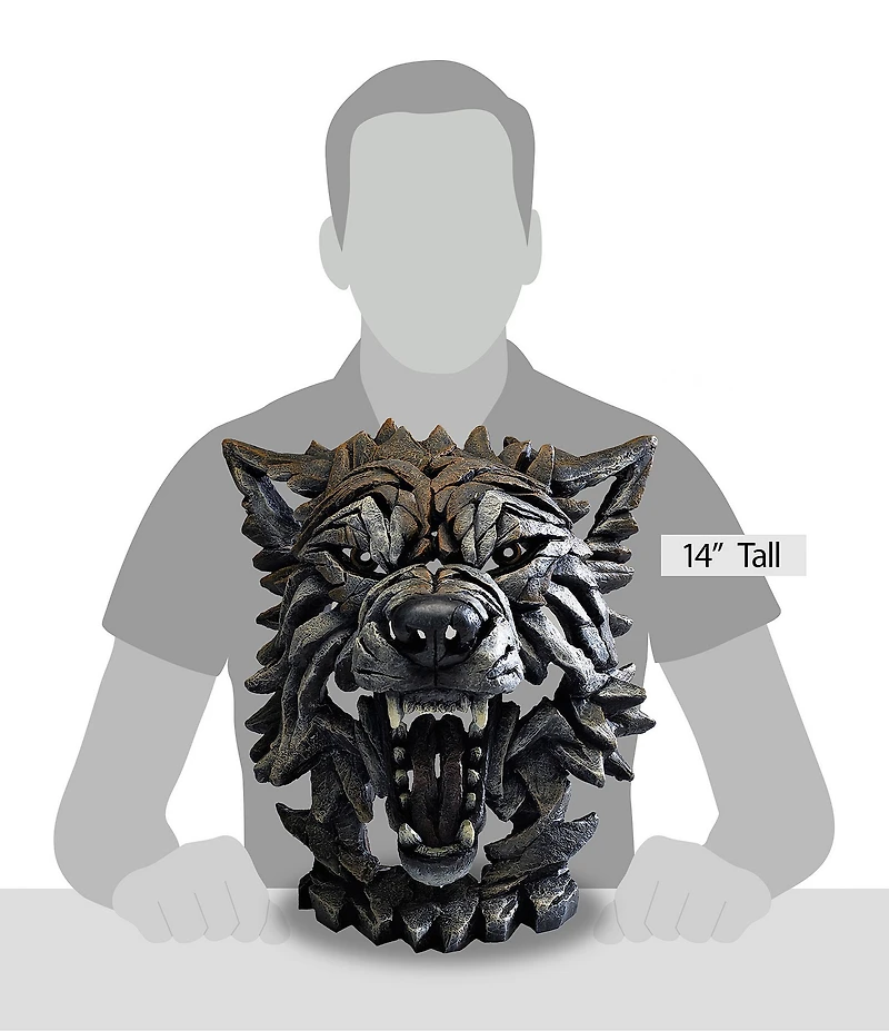 Edge Sculpture by Enesco Wolf Bust