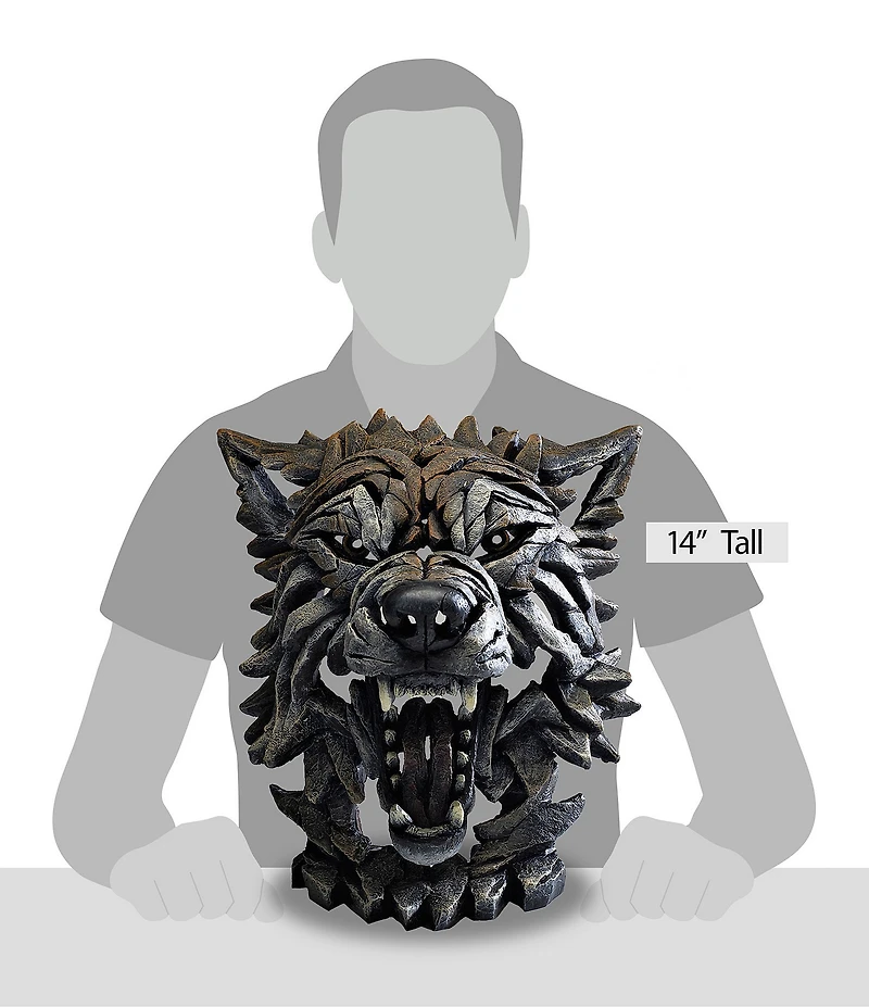 Edge Sculpture by Enesco Wolf Bust