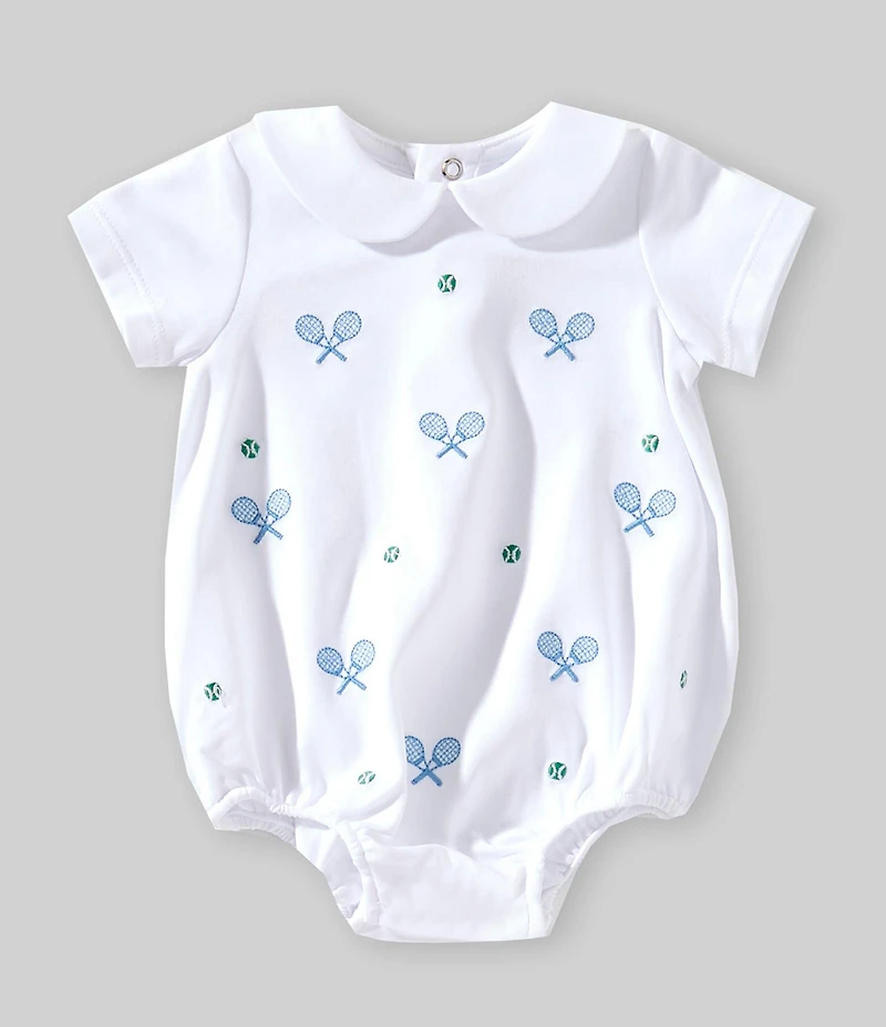 Edgehill Collection Baby Boy Embroidered Tennis Racquet Bubble