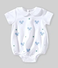 Edgehill Collection Baby Boy Embroidered Tennis Racquet Bubble