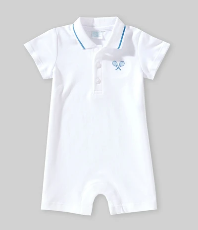 Edgehill Collection Baby Boys Tennis Racquet Polo Shortall