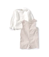 Edgehill Collection Baby Boys Long Sleeve Check Jon Jon Shortall