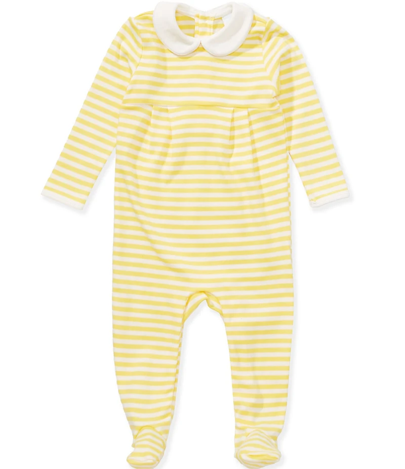 Edgehill Collection Baby Boys Long Sleeve Stripe Footie Coverall