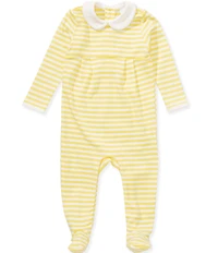 Edgehill Collection Baby Boys Long Sleeve Stripe Footie Coverall