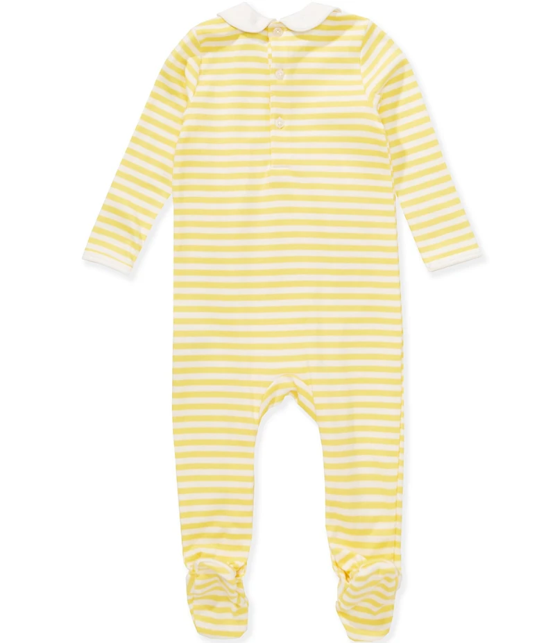 Edgehill Collection Baby Boys Long Sleeve Stripe Footie Coverall
