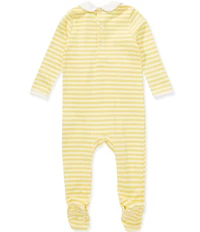 Edgehill Collection Baby Boys Long Sleeve Stripe Footie Coverall