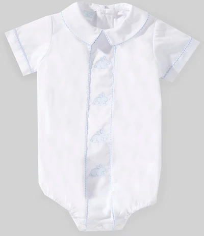 Edgehill Collection Baby Boys Short Sleeve Bunny Bubble