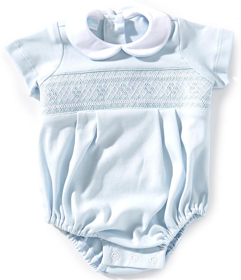 Edgehill Collection Baby Boys Solid Smock Bubble