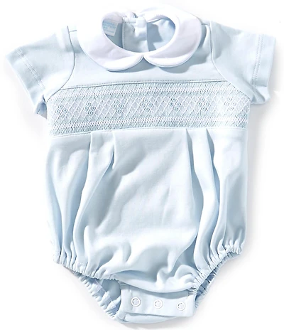 Edgehill Collection Baby Boys Solid Smock Bubble