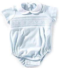 Edgehill Collection Baby Boys Solid Smock Bubble