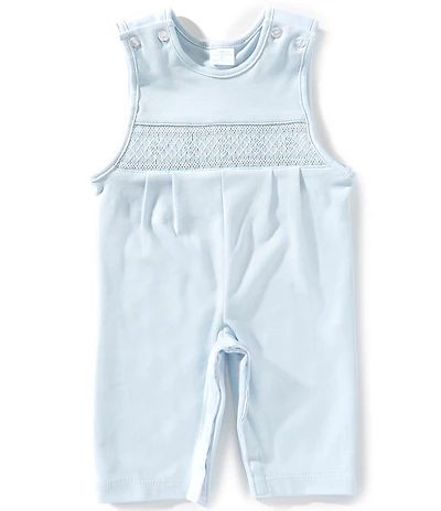 Edgehill Collection Baby Boys Solid Smock Jon Jon Romper