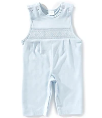 Edgehill Collection Baby Boys Solid Smock Jon Jon Romper