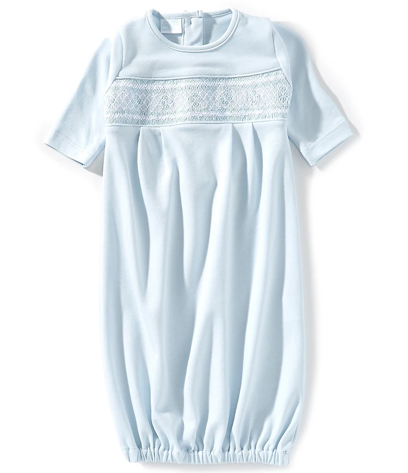 Edgehill Collection Baby Boys Solid Smocked Gown