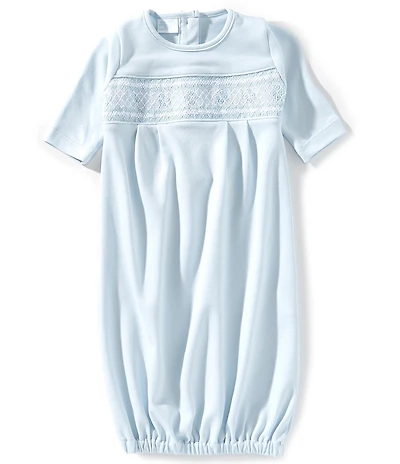 Edgehill Collection Baby Boys Solid Smocked Gown
