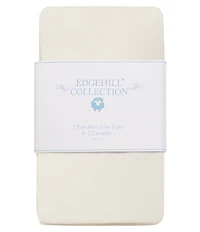 Edgehill Collection Baby Girls 2-Pack Microfiber Tights