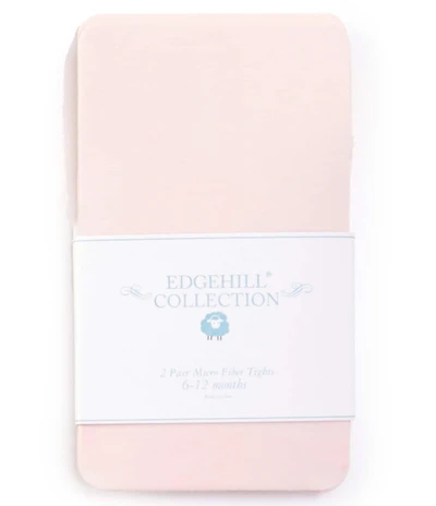 Edgehill Collection Baby Girls 2-Pack Microfiber Tights