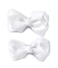 Edgehill Collection Baby Girls 2-Pack Mini Grosgrain Hair Bows