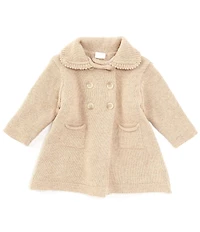 Edgehill Collection Baby Girls Knit Double Breasted Sweater
