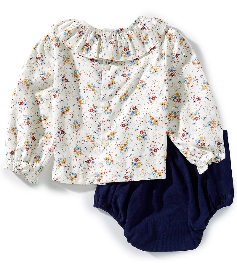 Edgehill Collection Baby Girls Floral Diaper Set