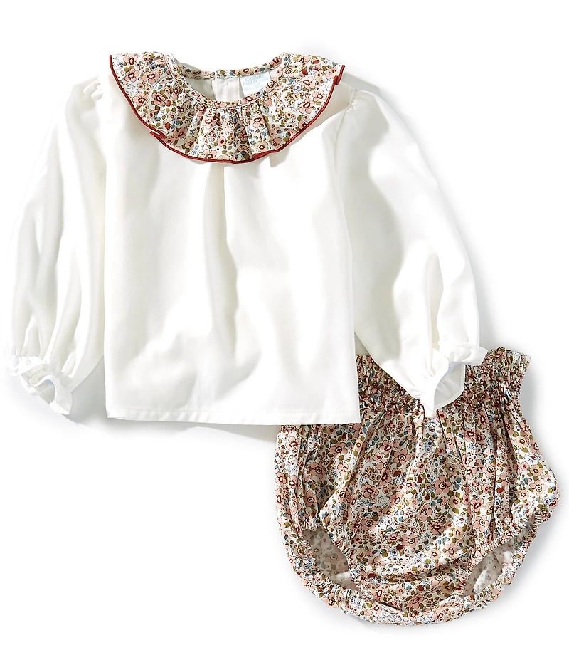 Edgehill Collection Baby Girls Floral Diaper Set