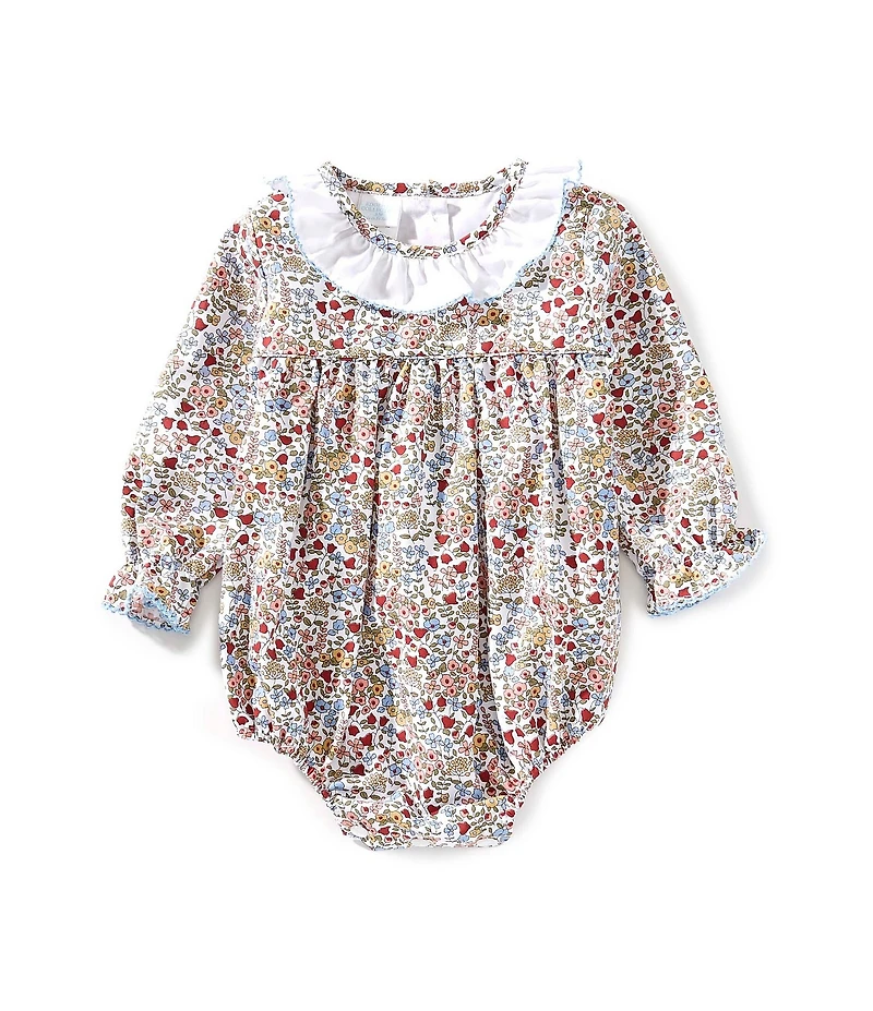 Edgehill Collection Baby Girls Floral Ruffle Bubble Set
