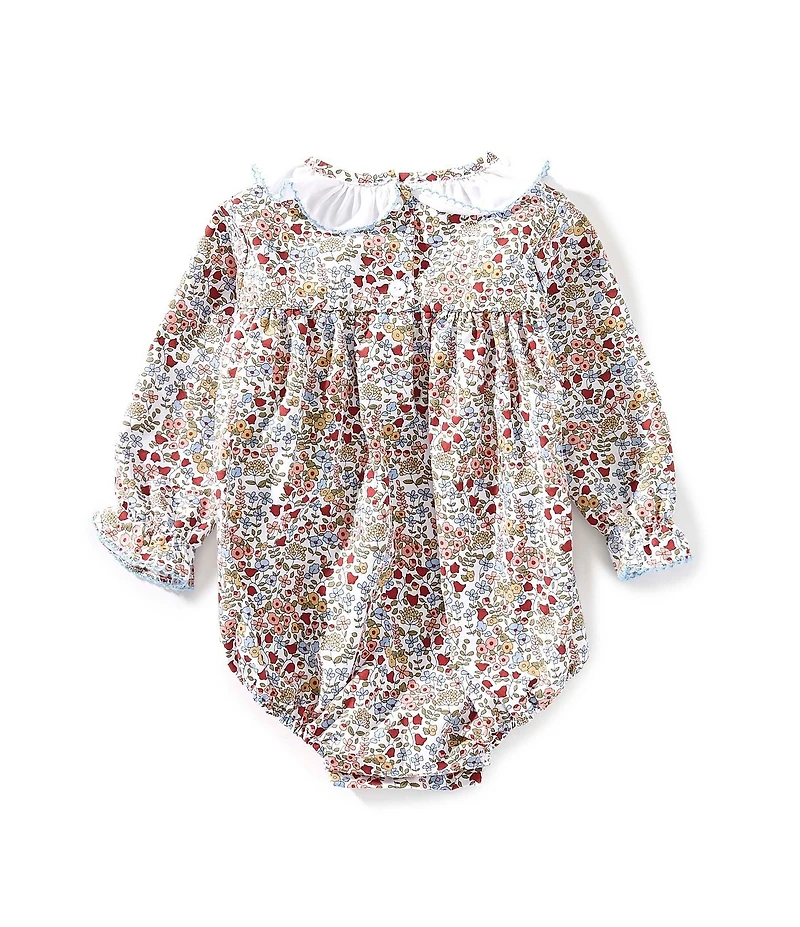 Edgehill Collection Baby Girls Floral Ruffle Bubble Set