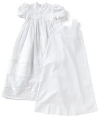 Edgehill Collection Baby Girls Victorian Christening Gown & Matching Bonnet Set