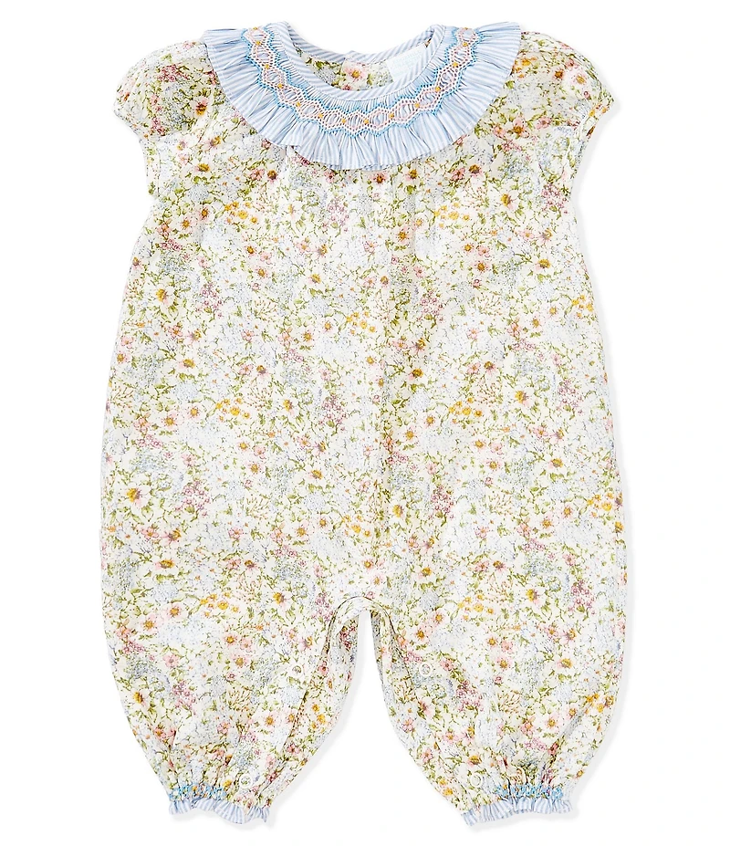 Edgehill Collection Baby Girls Floral Longall Romper