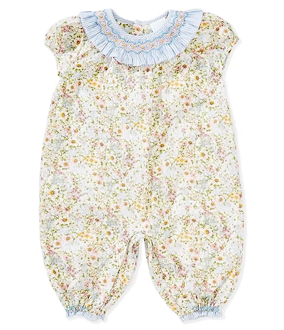 Edgehill Collection Baby Girls Floral Longall Romper