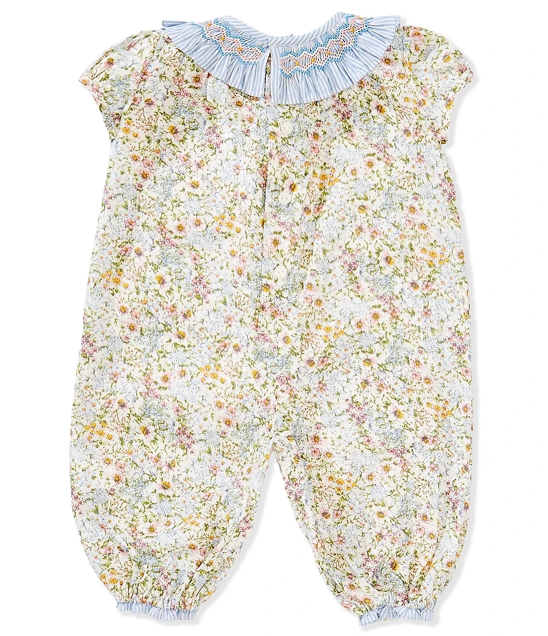 Edgehill Collection Baby Girls Floral Longall Romper