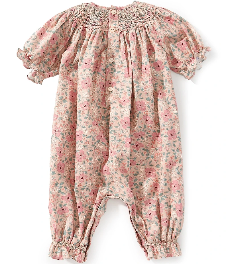 Edgehill Collection Baby Girls Pink Floral Romper