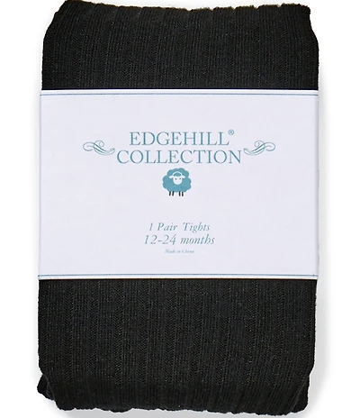 Edgehill Collection Baby Girls Ribbed Knit Tights