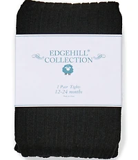 Edgehill Collection Baby Girls Ribbed Knit Tights
