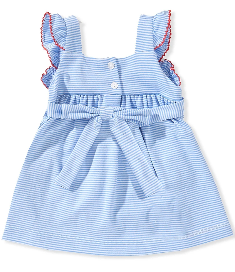 Edgehill Collection Baby Girls Sailboat Smocked Dress