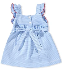 Edgehill Collection Baby Girls Sailboat Smocked Dress