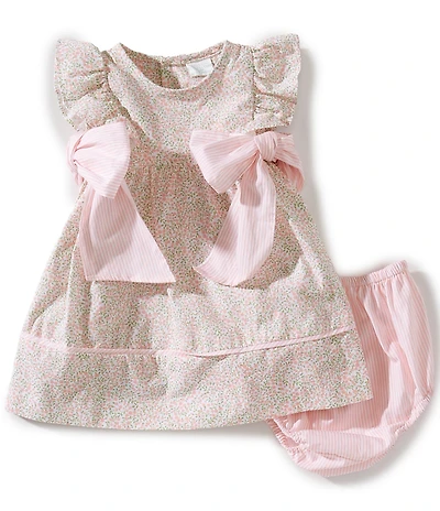 Edgehill Collection Baby Girls Side-Tie Sleeveless Floral Dress