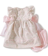 Edgehill Collection Baby Girls Side-Tie Sleeveless Floral Dress