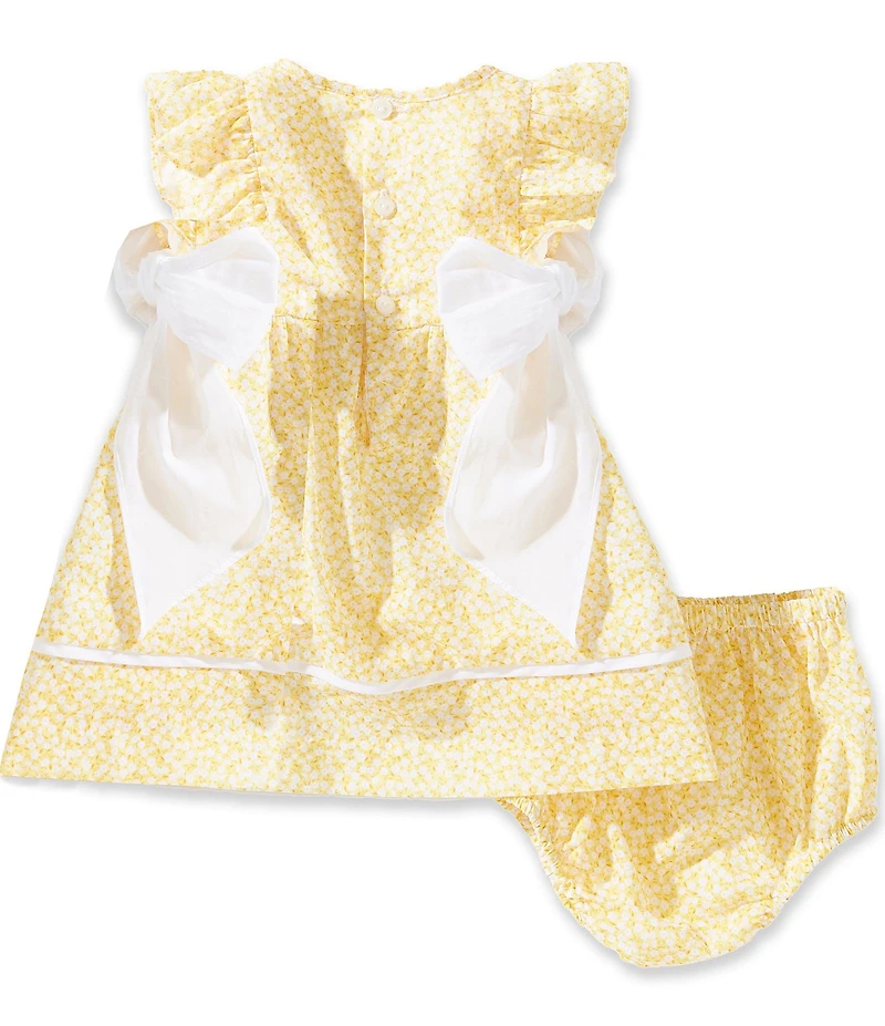 Edgehill Collection Baby Girls Side-Tie Sleeveless Floral Dress