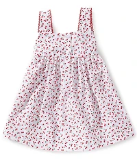Edgehill Collection Baby Girls Sleeveless Smocked Cherry Print Dress