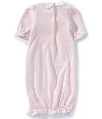 Edgehill Collection Baby Girls Smocked Elastic Gown