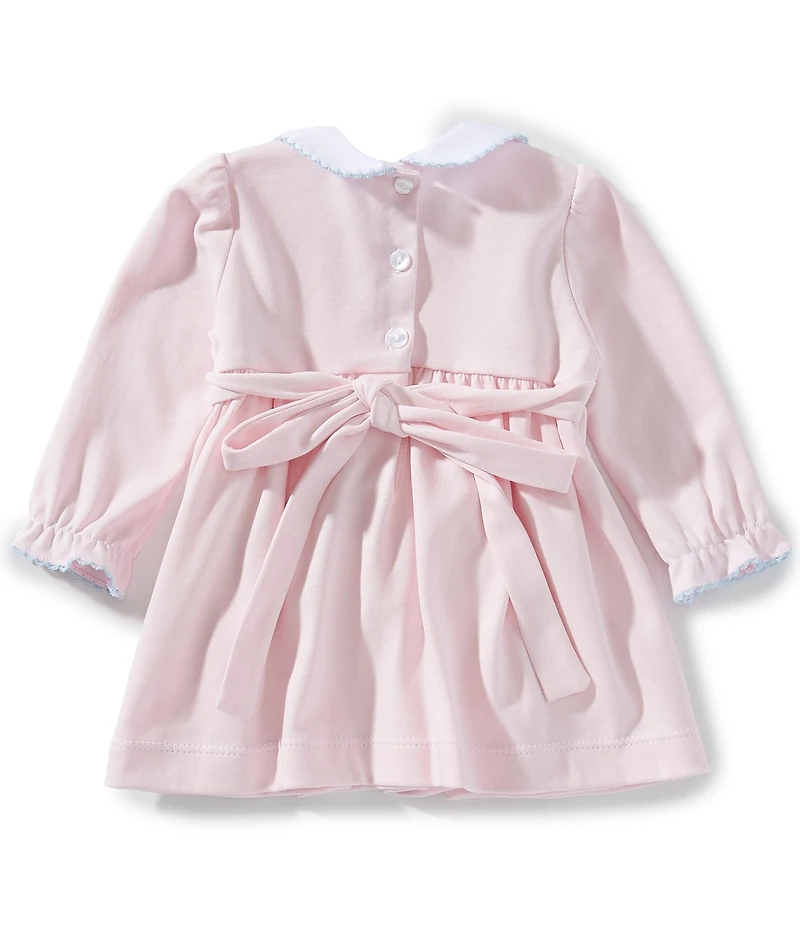 Edgehill Collection Baby Girls Solid Smocked Dress